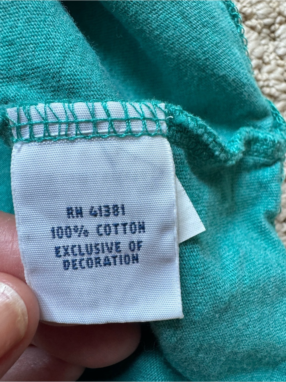 Polo Ralph Lauren Teal Green V-Neck Short Sleeve Cotton Tee Shirt Large - Picture 6 of 9